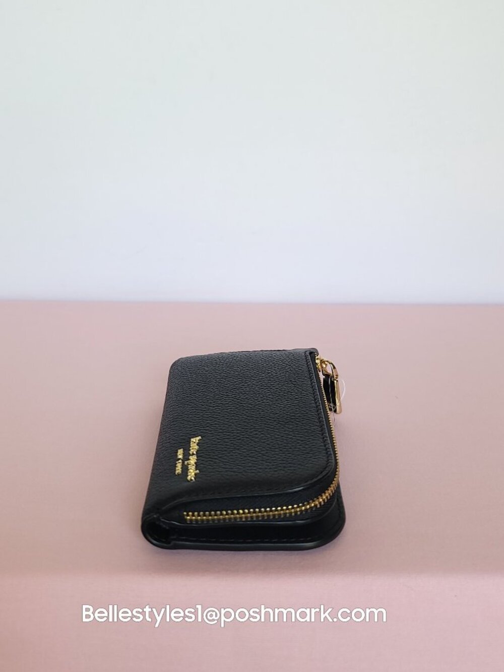 KATE SPADE Devin Pebbled Leather Small Bifold Wallet-Black color⭐ - Picture 9 of 16